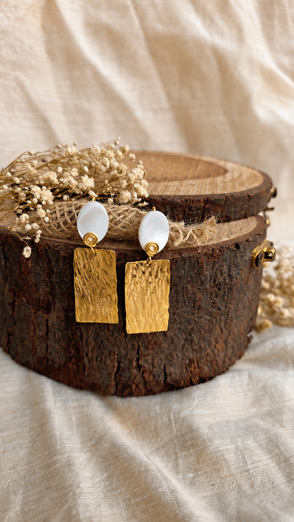 Sunehri Hammered Earrings