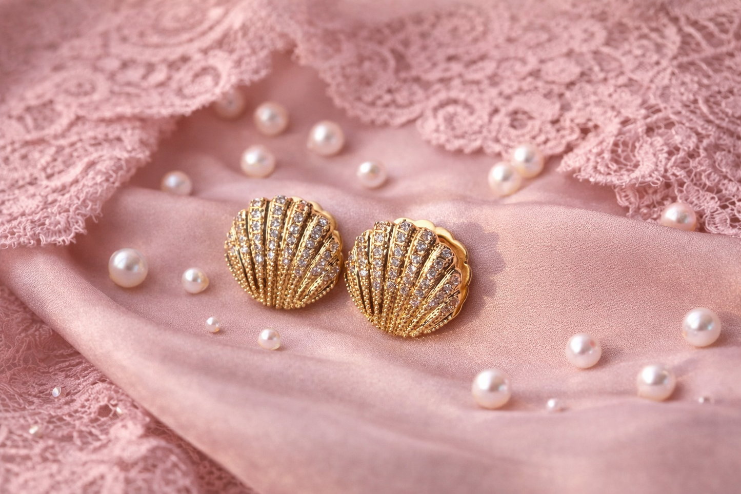 Opal Shore Shell Studs