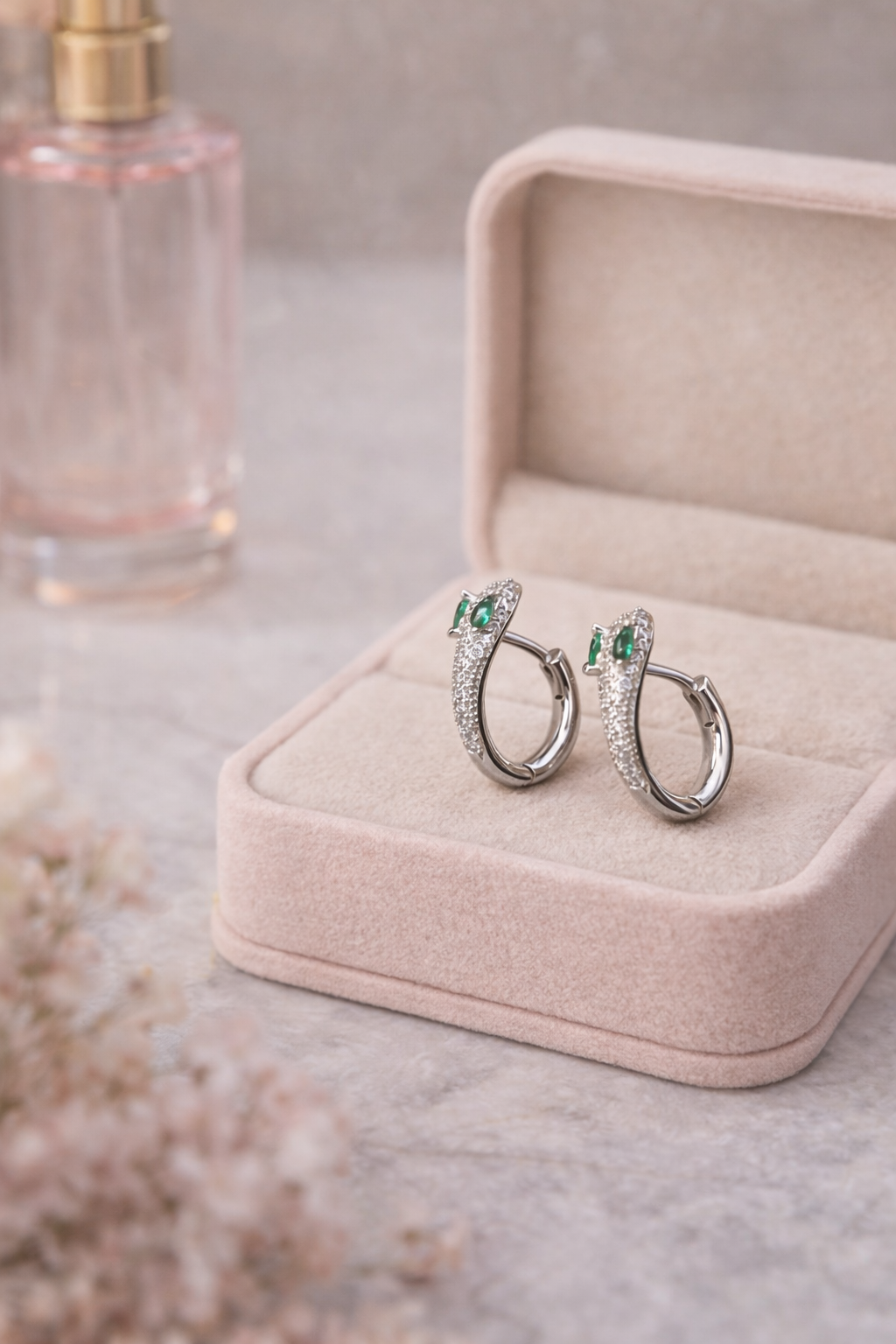 Sapphire Serpent Hoops
