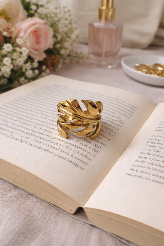 Palm Poetry Ring