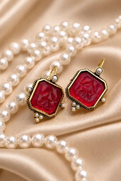 Ruby Bloom Earrings