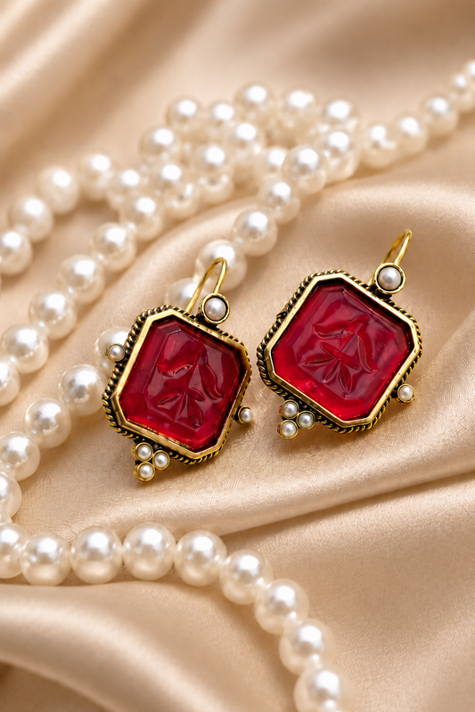 Ruby Bloom Earrings