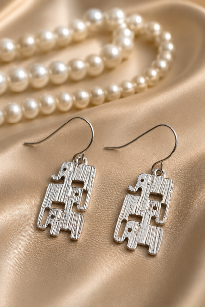Silver Tusker Earrings