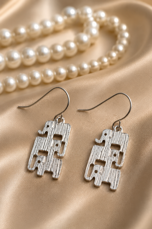 Silver Tusker Earrings