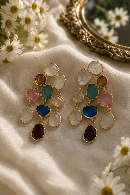 Rosette Gem Earrings
