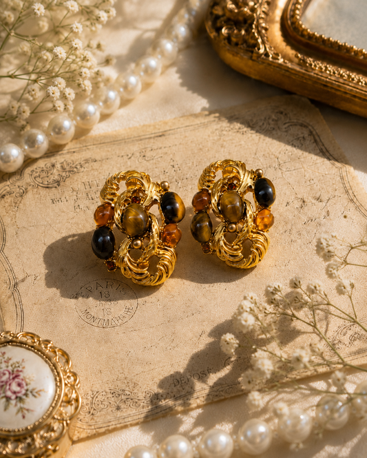 Amber Court Studs