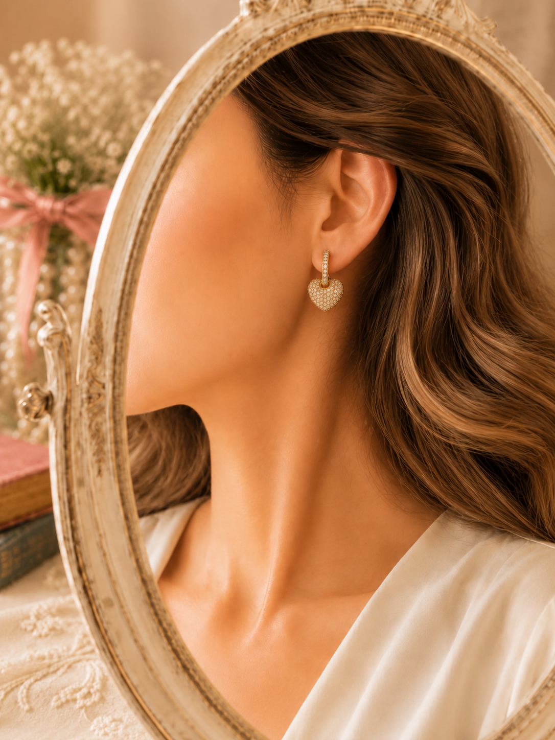 Heartlight Crystal Hoops