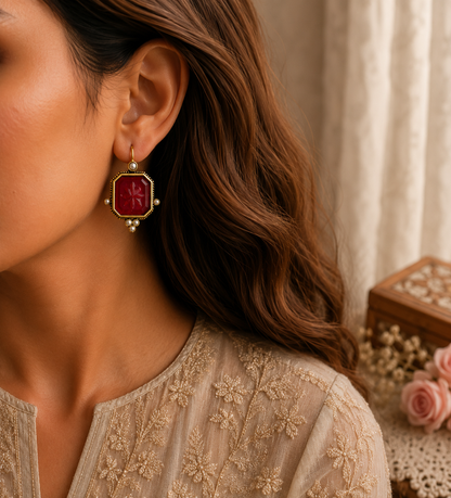 Ruby Bloom Earrings