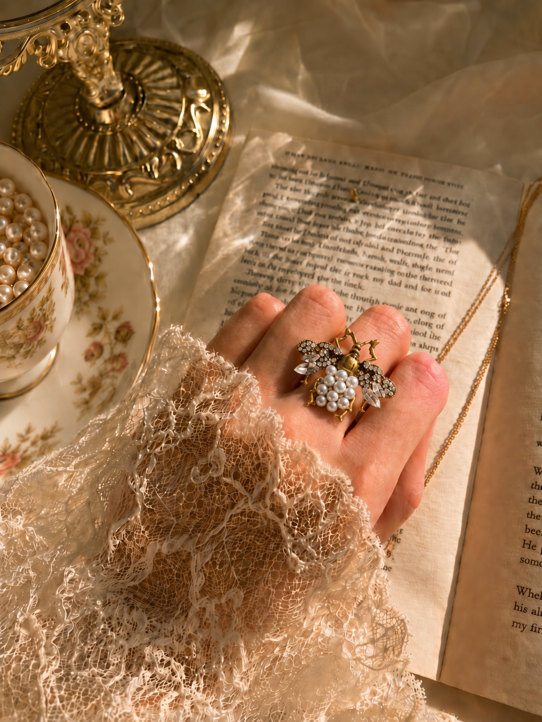 Queen Bee Pearl Ring