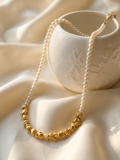 Golden Pearl Necklace