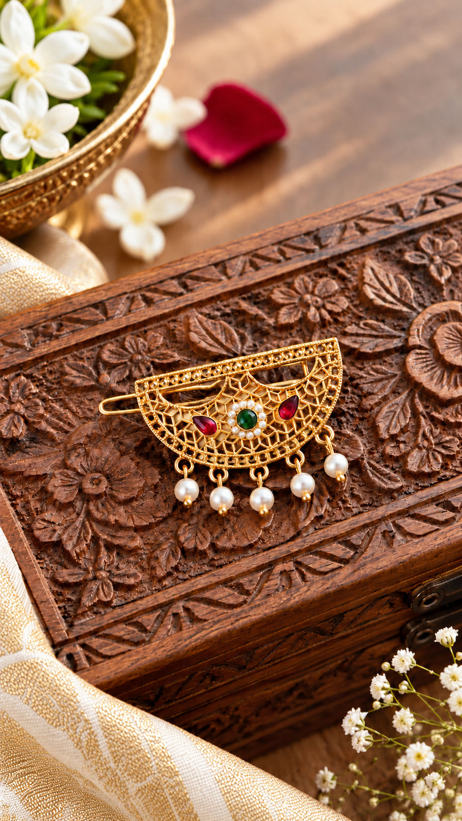 Gulnaar Hair Brooch