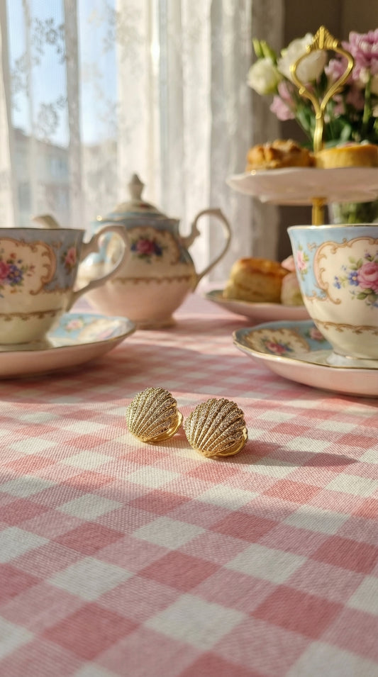 Opal Shore Shell Studs