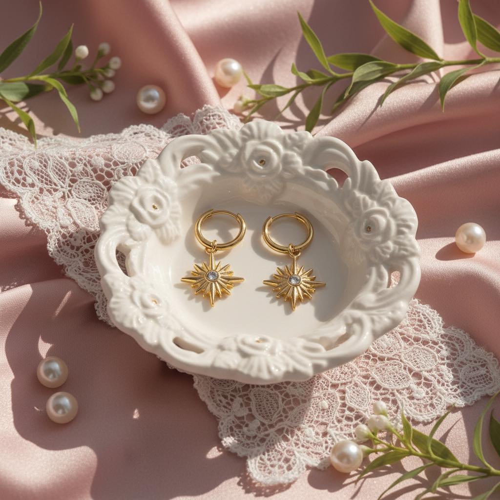 Radiant Bloom Sun Hoops
