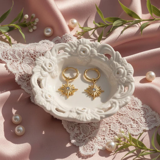 Radiant Bloom Sun Hoops