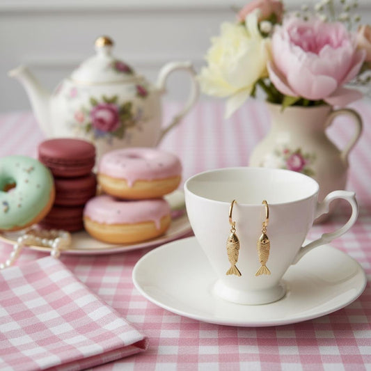 Golden Tides Fish Earrings