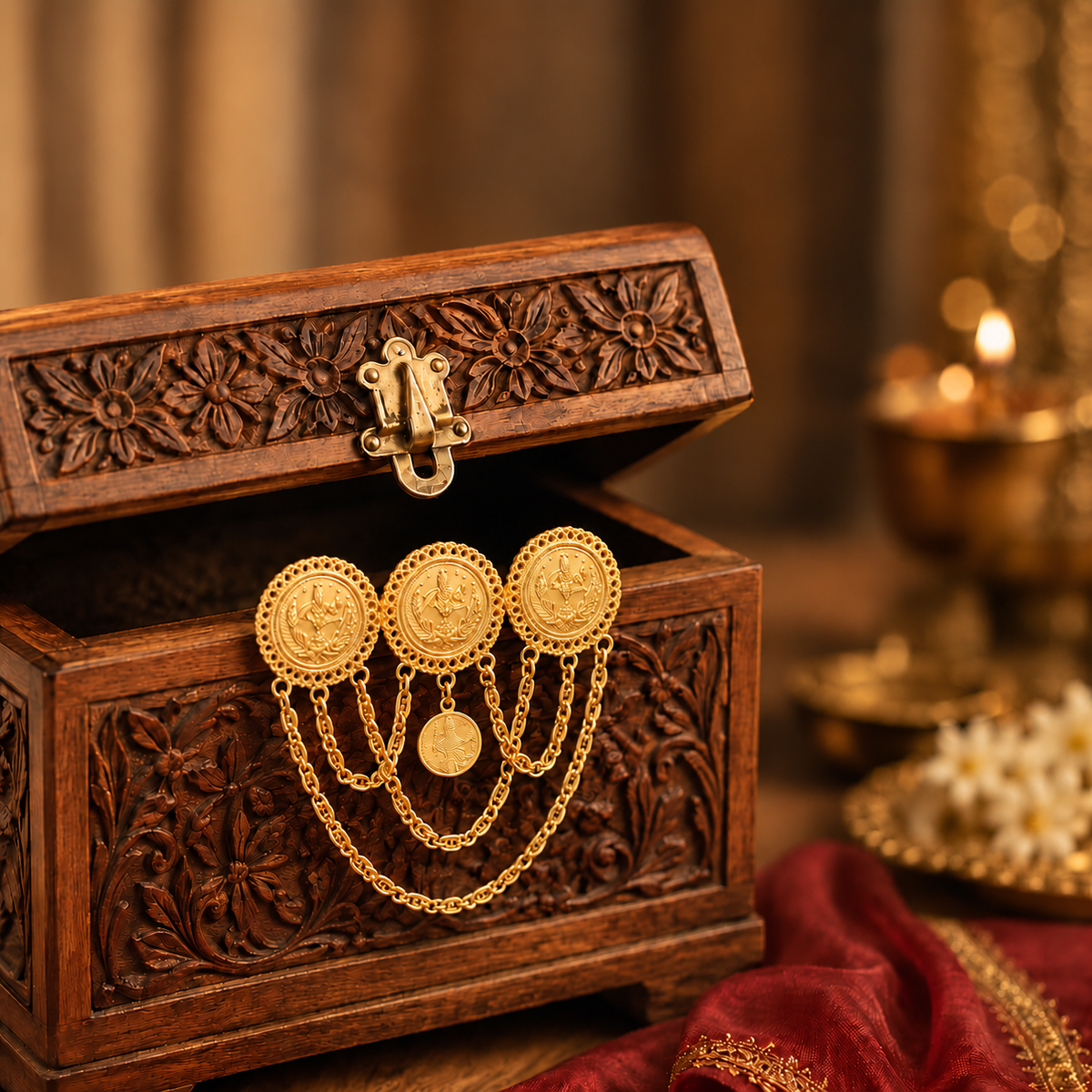 Ashrafi Coin Hairpiece