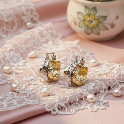 Midas Ripple Sculpted Hoops
