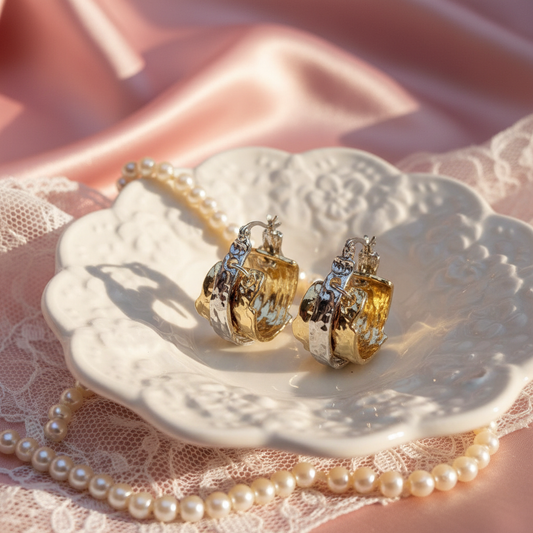 Midas Ripple Sculpted Hoops