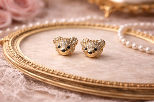 Vintage Charm Teddy Studs